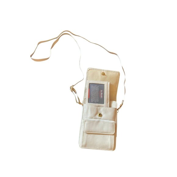 La Garde NWOT Beige Cowhide Leather Crossbody Bag Minimalist - Picture 2 of 8